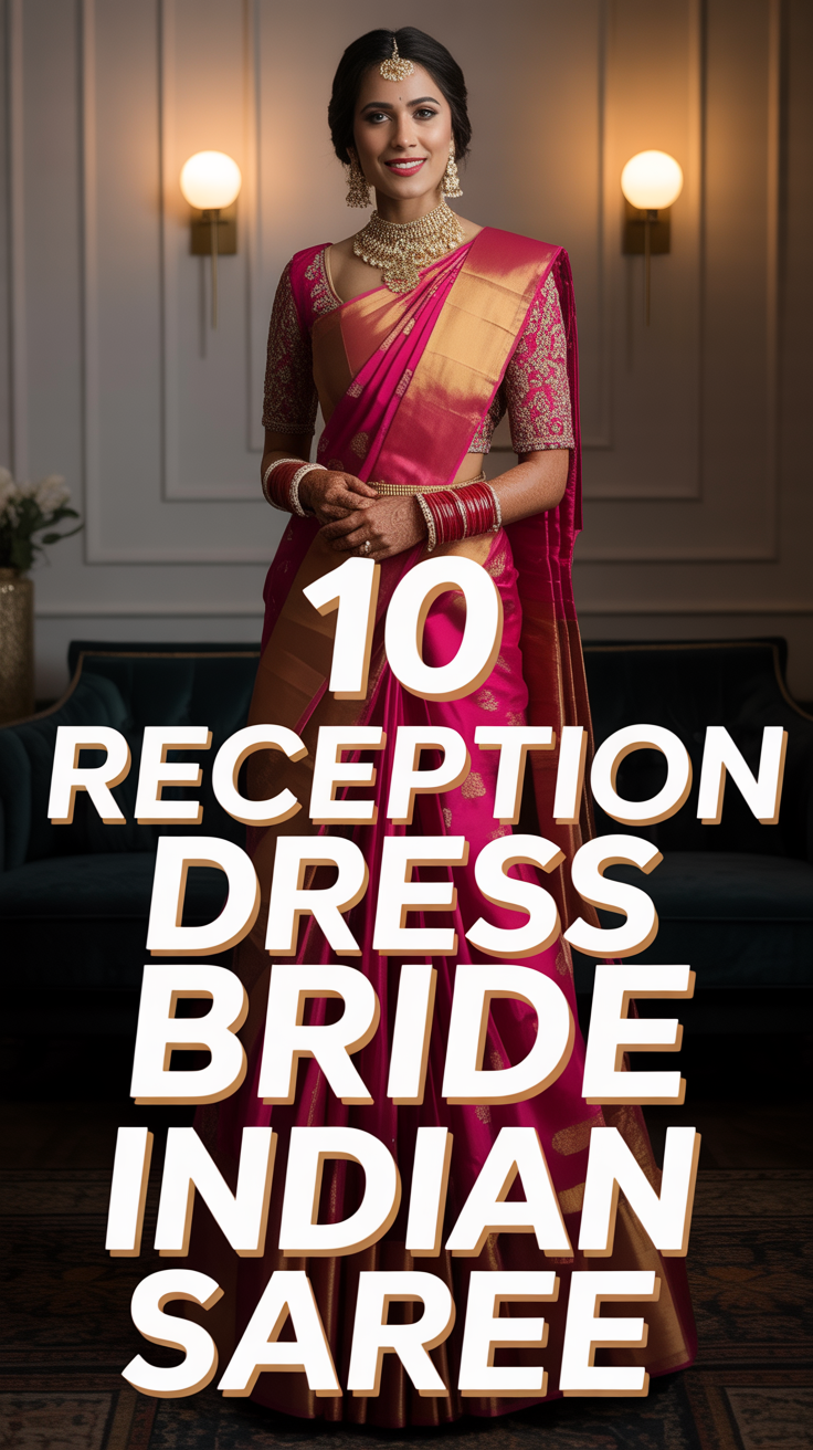 ✨ 10 Reception Dress Bride Indian Saree