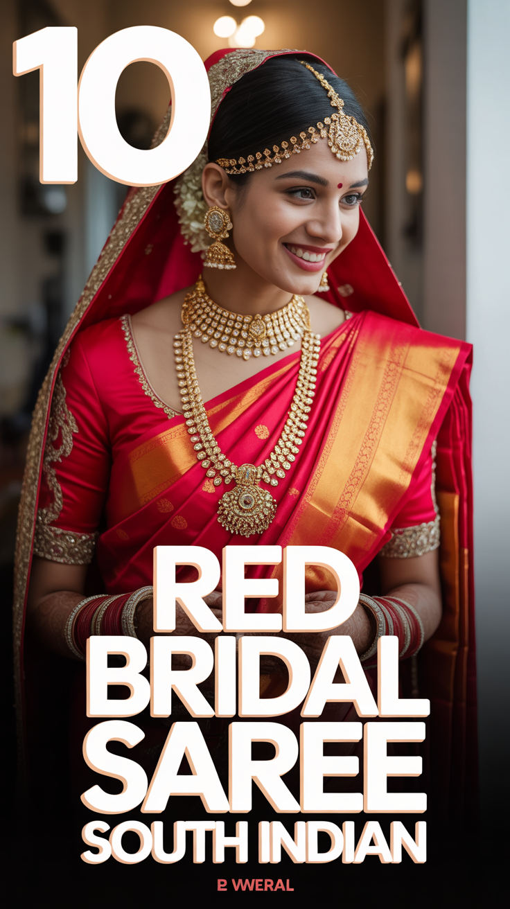 🥻 10 Red Bridal Saree South Indian