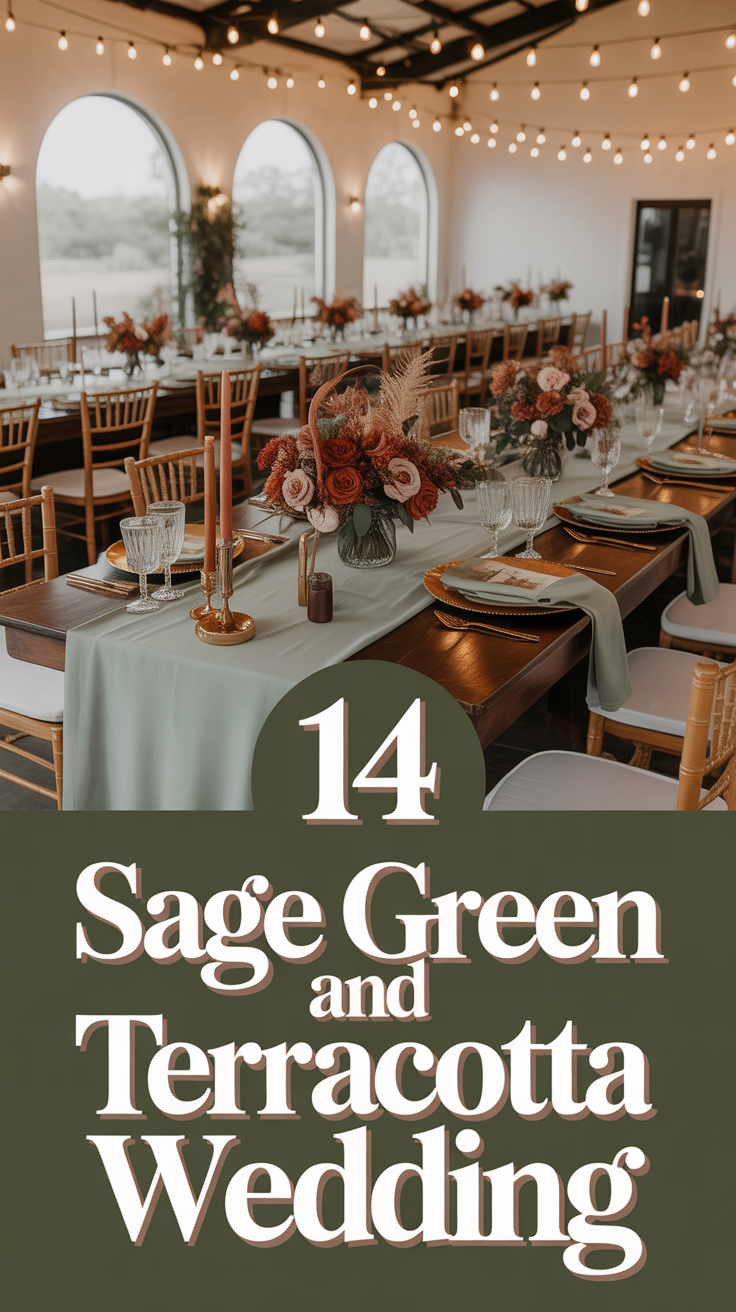 🌿 14 Sage Green And Terracotta Wedding