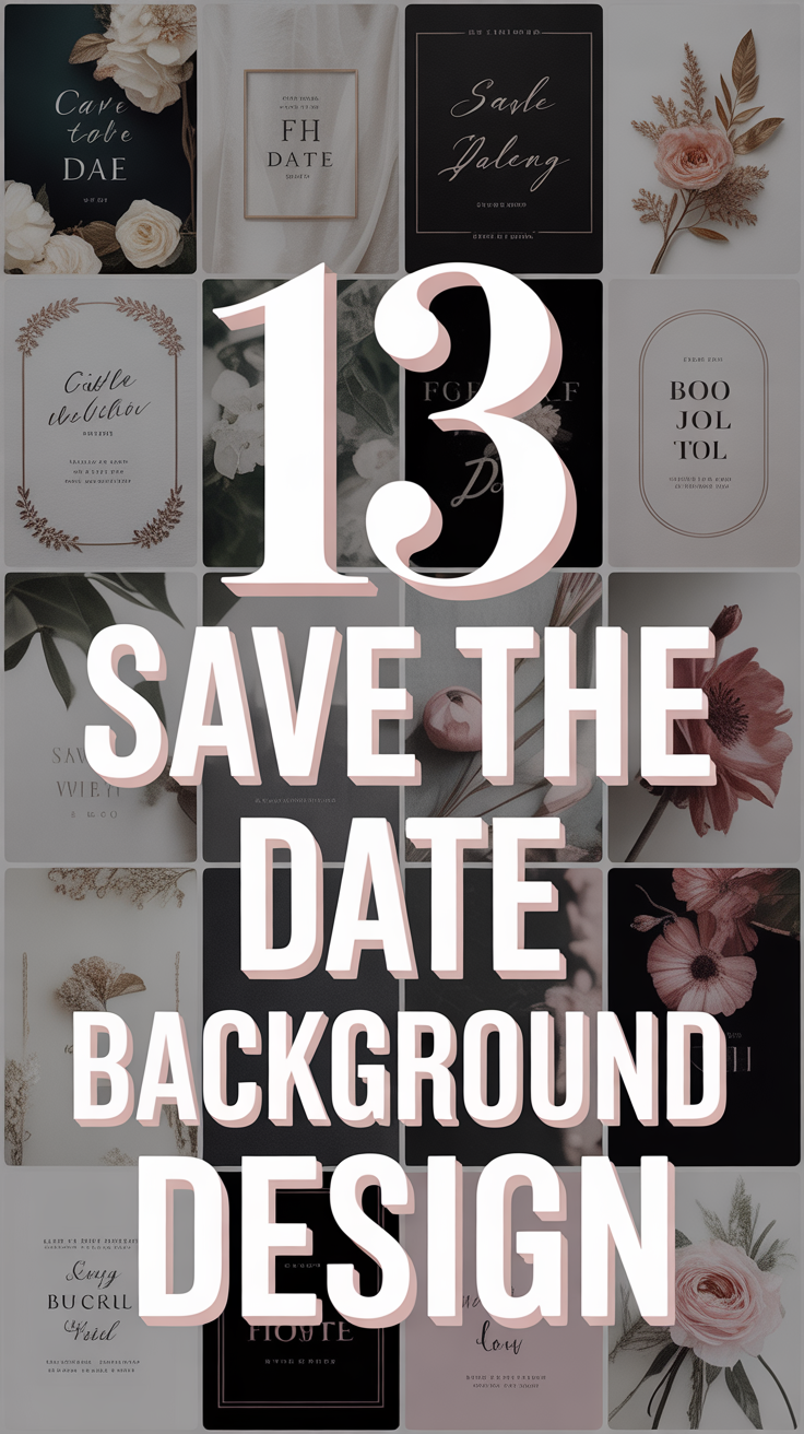 🗓️ 13 Save The Date Background Design