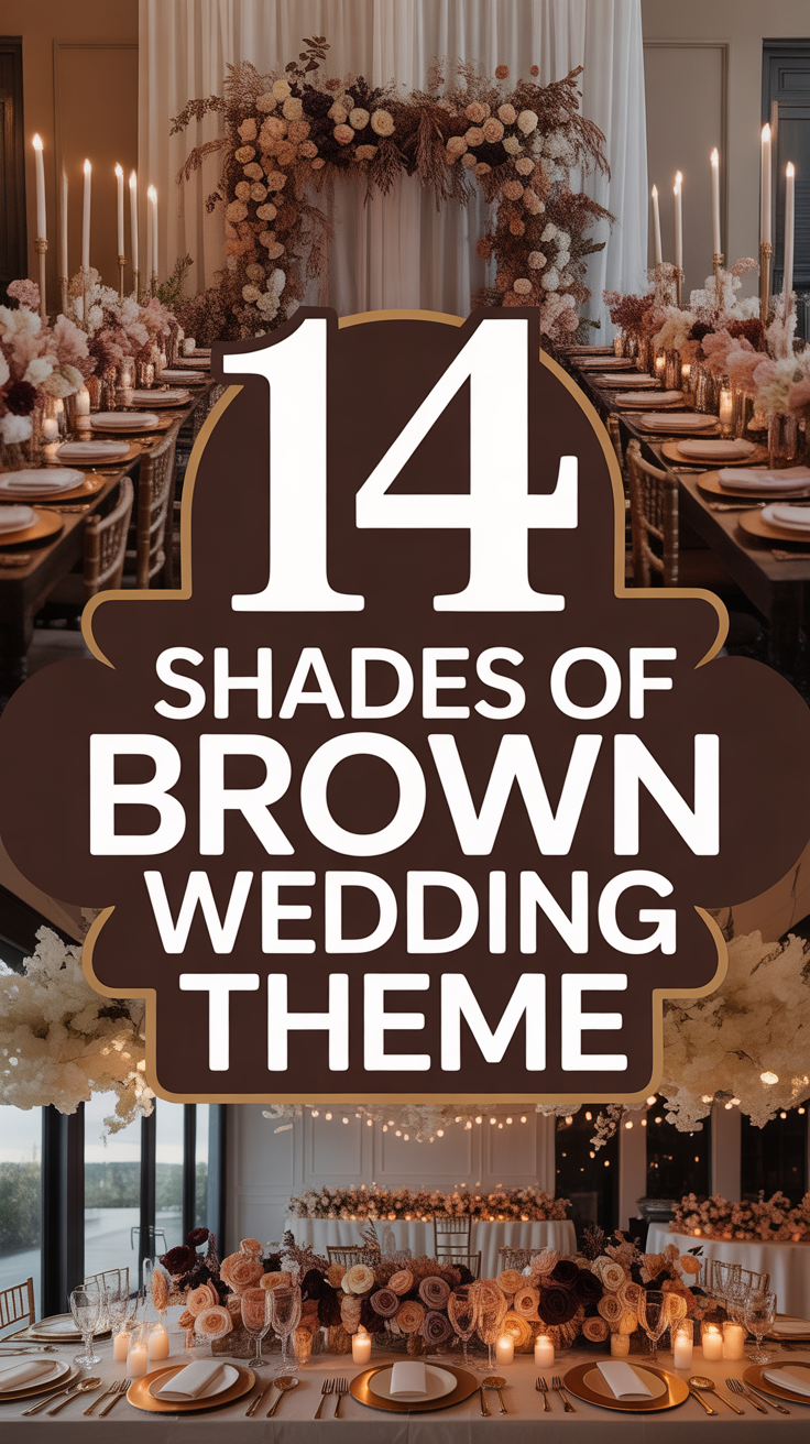 🤎 14 Shades Of Brown Wedding Theme