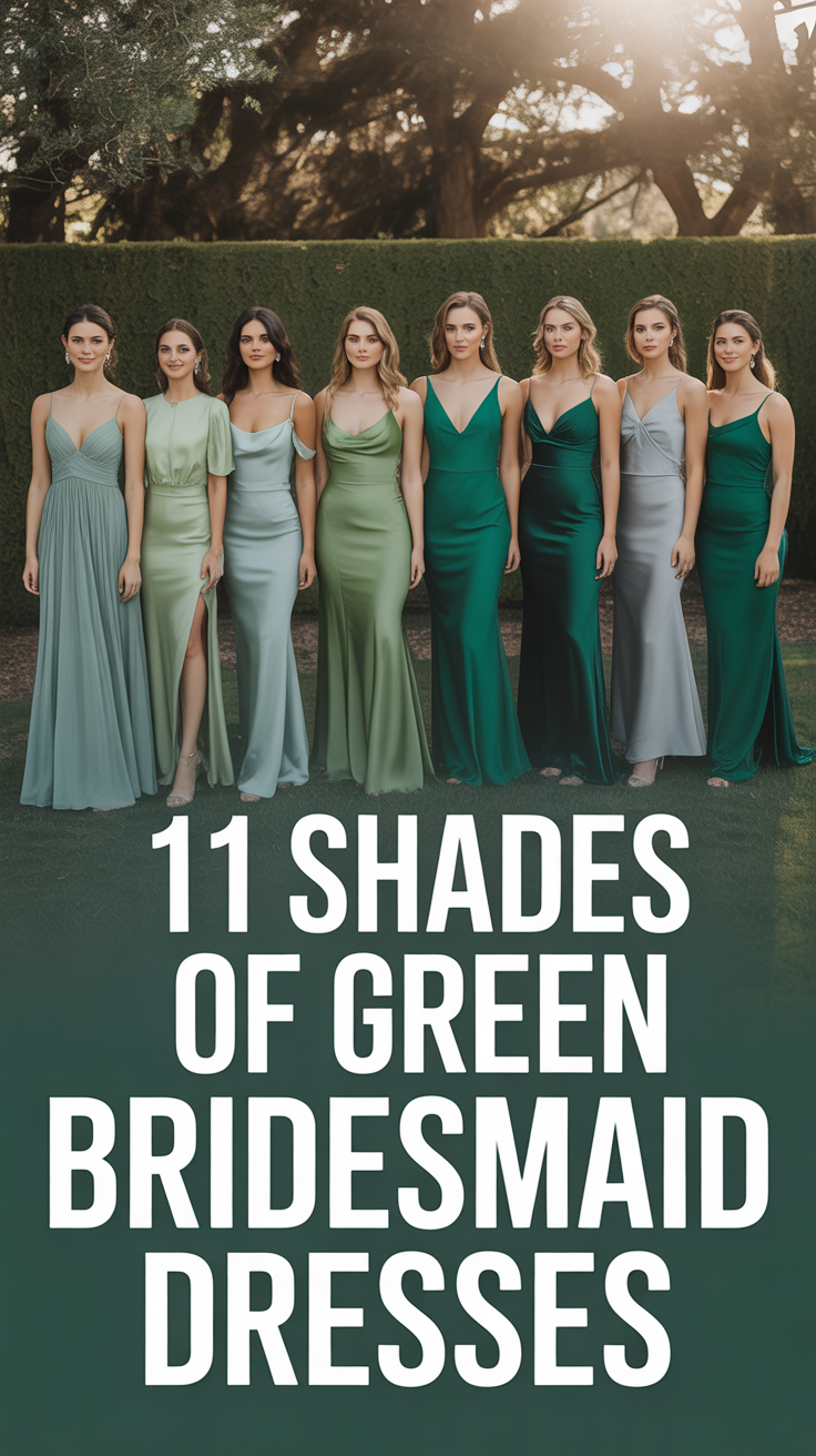 🌿 11 Shades Of Green Bridesmaid Dresses