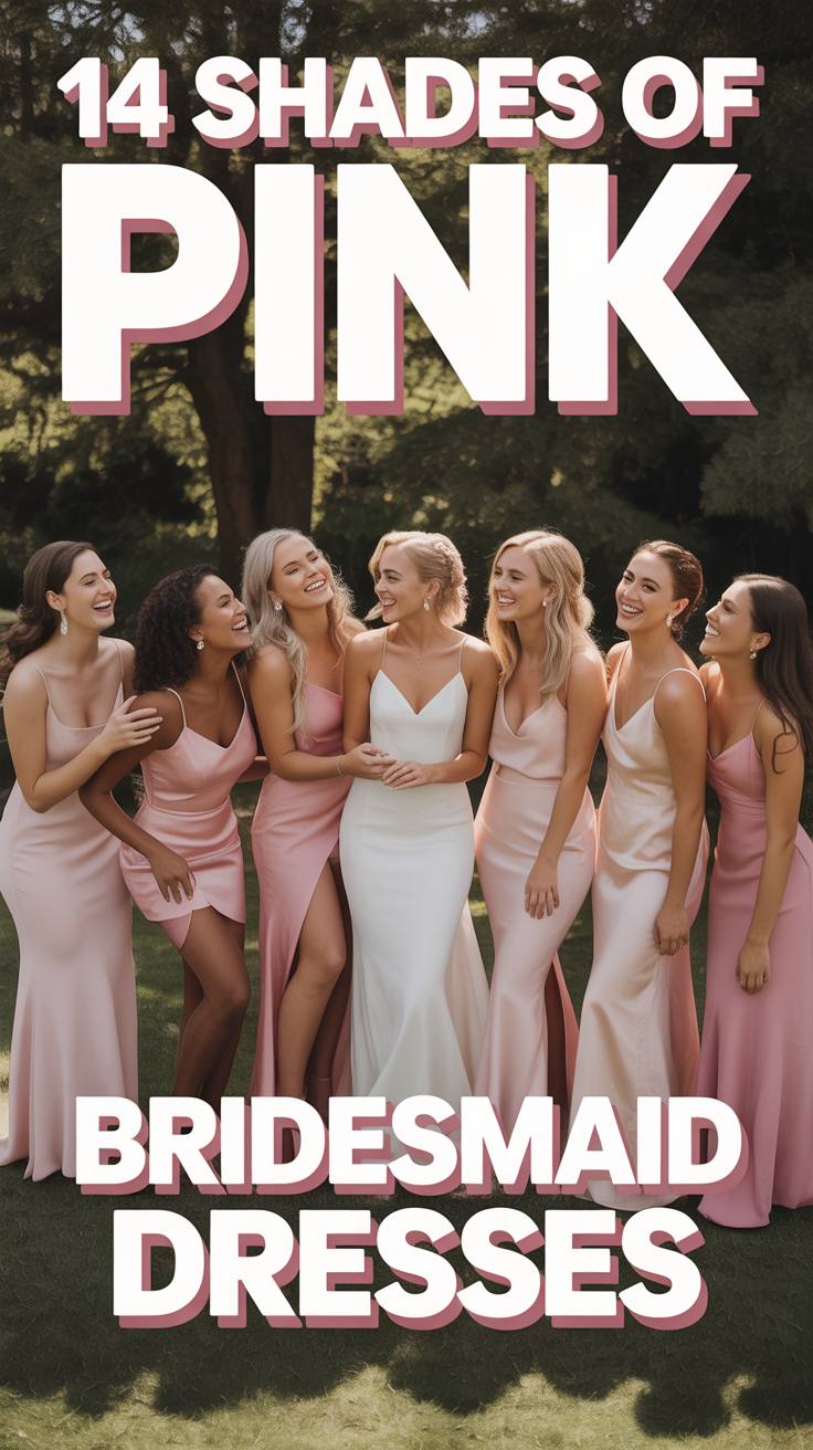 💖 14 Shades Of Pink Bridesmaid Dresses