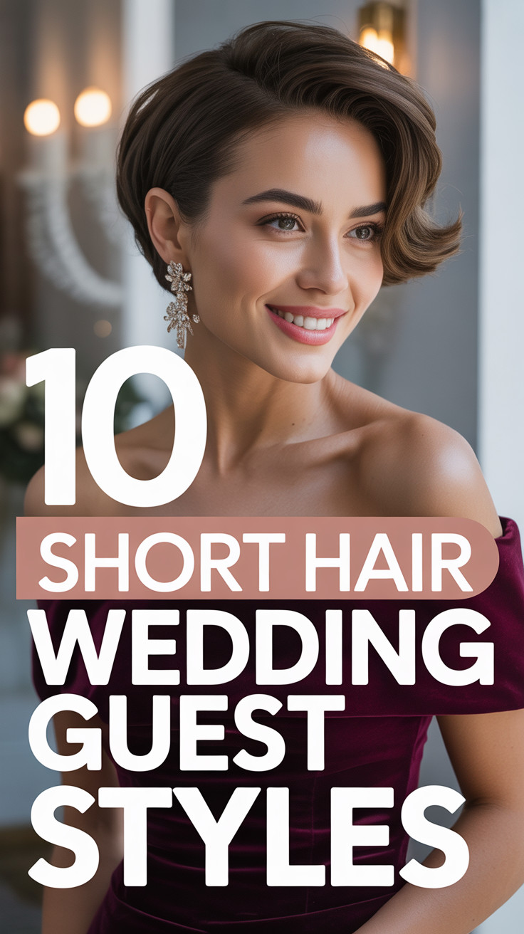 🎀 10 Short Hair Wedding Guest Styles