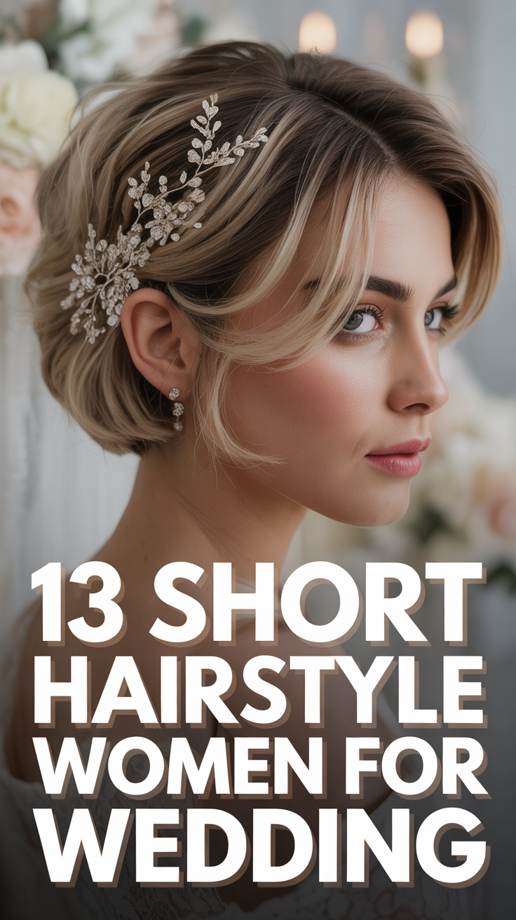 👰‍♀️ 13 Short Hairstyle Women For Wedding