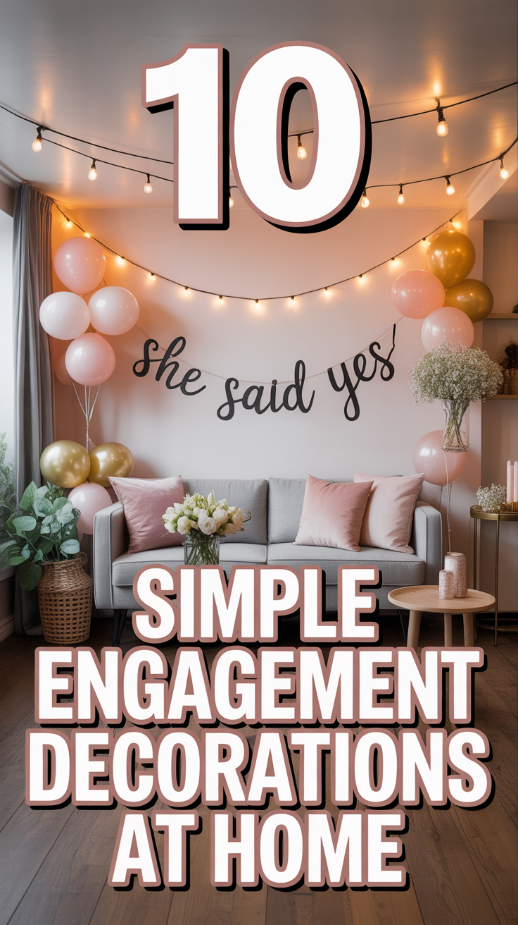 💍 10 Simple Engagement Decorations At Home