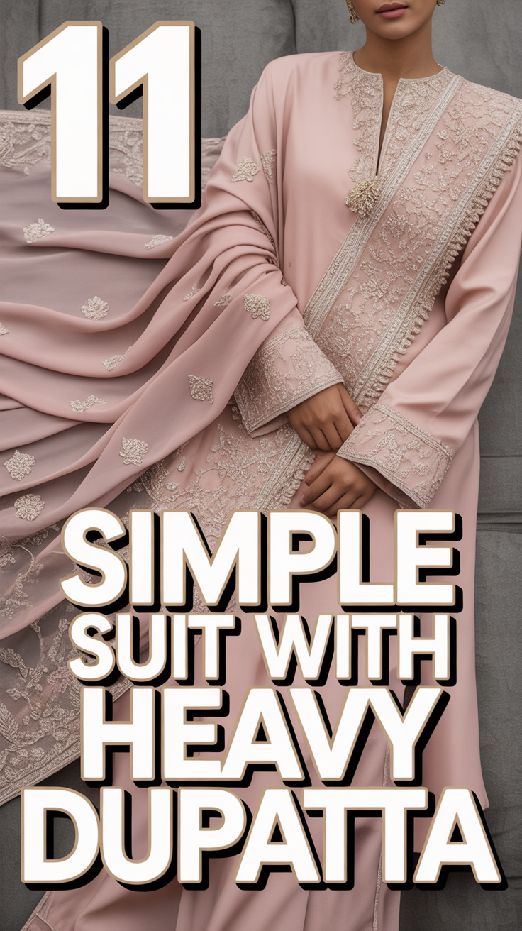 ✨ 11 Simple Suit With Heavy Dupatta