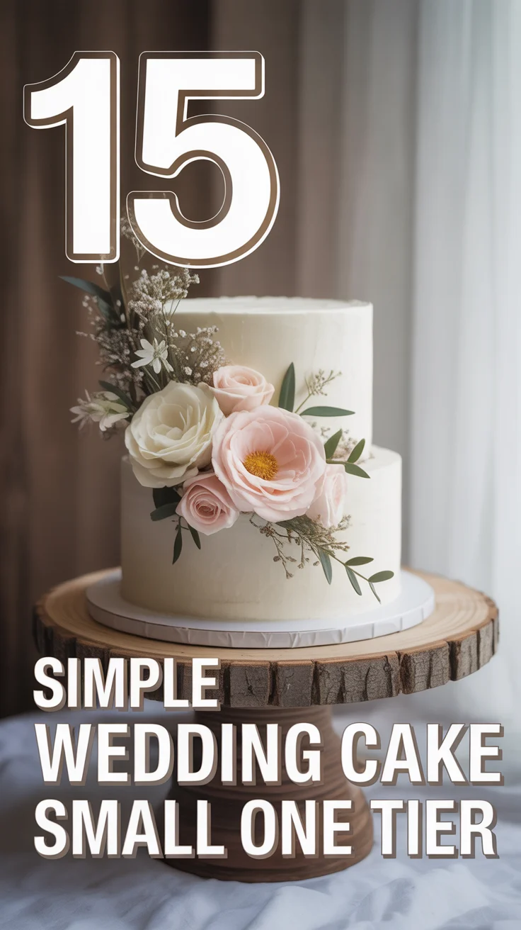 🎂 15 Simple Wedding Cake Small One Tier