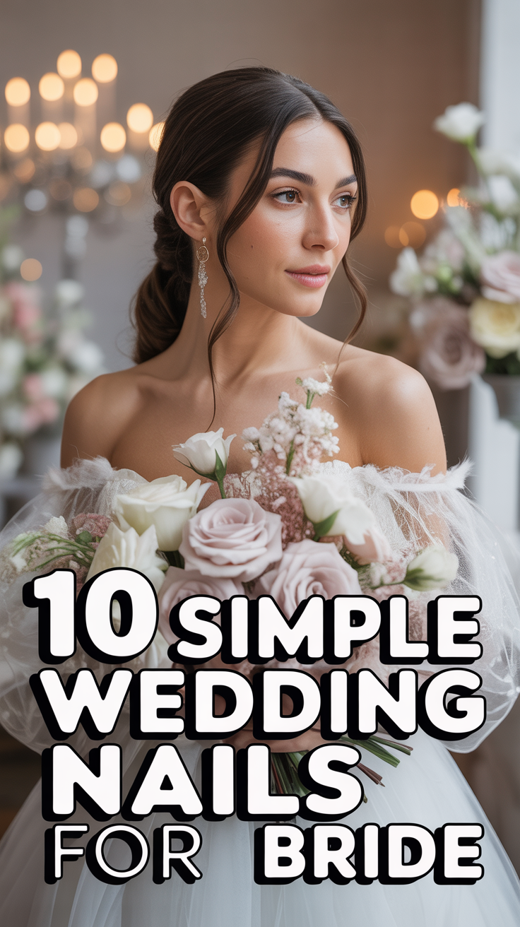💅 10 Simple Wedding Nails For Bride