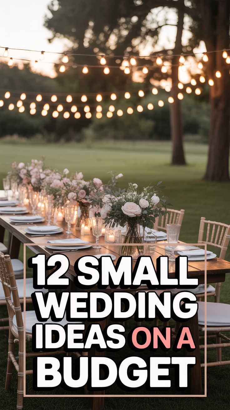 💍 12 Small Wedding Ideas On A Budget