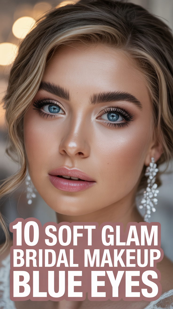 ✨ 10 Soft Glam Bridal Makeup Blue Eyes