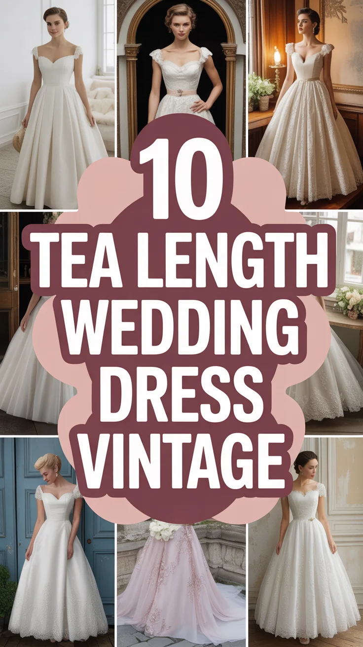 👗 10 Tea Length Wedding Dress Vintage