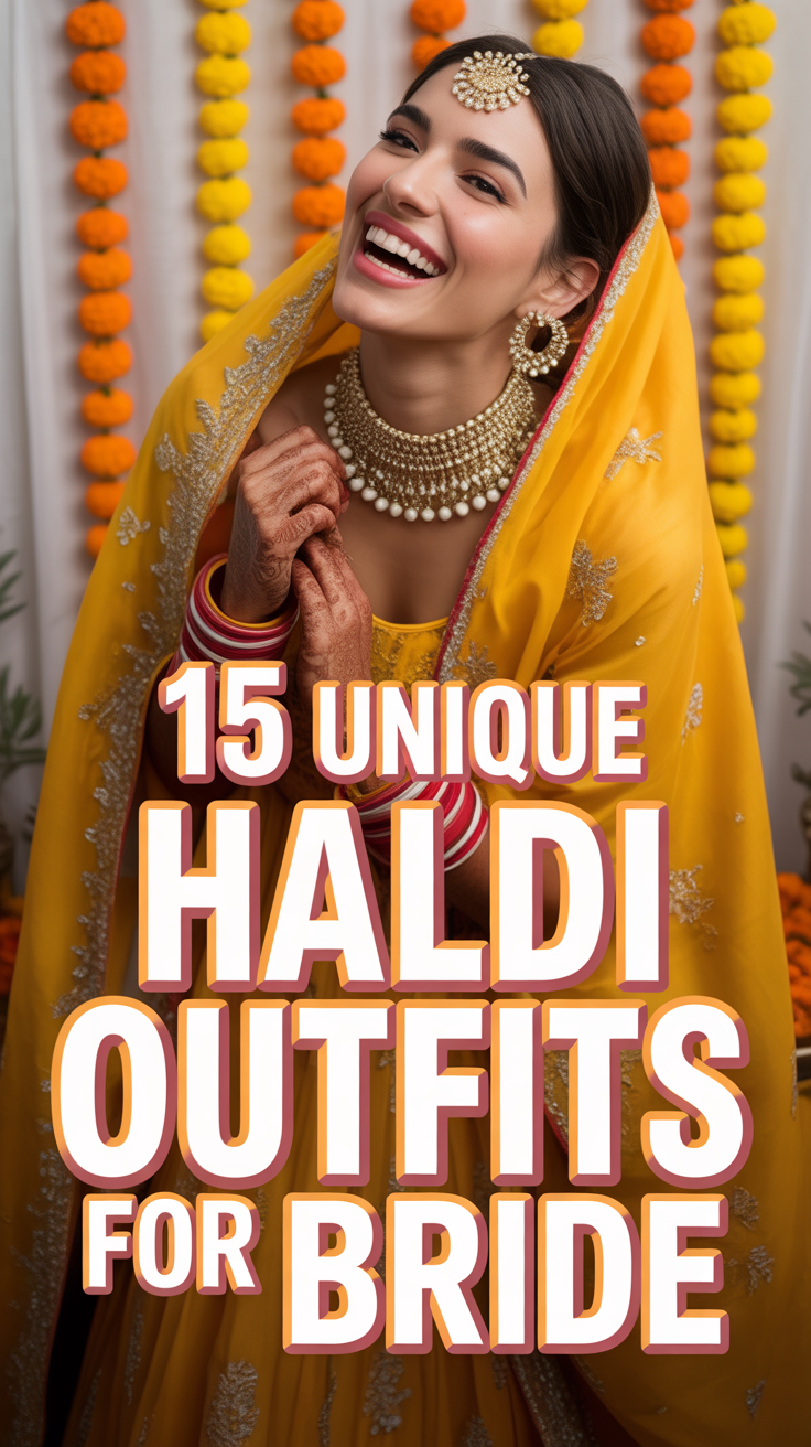 🌿 15 Unique Haldi Outfits For Bride