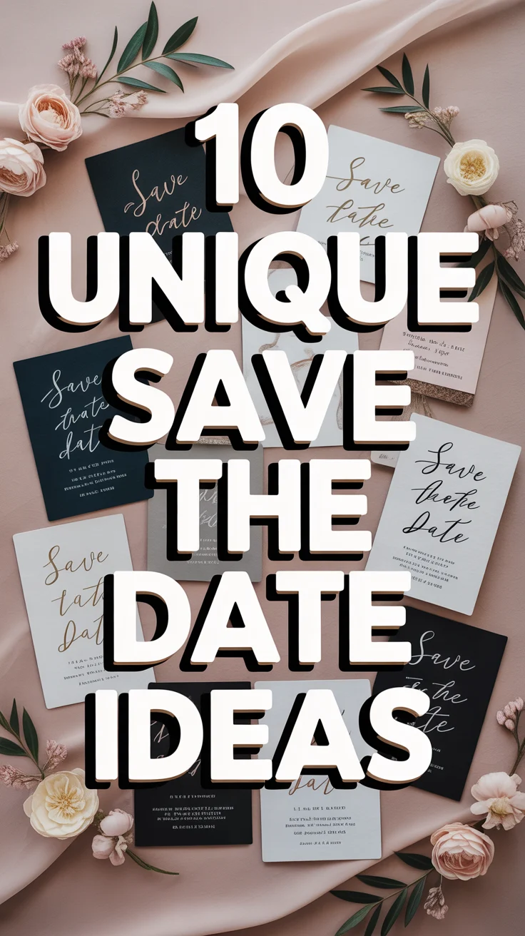 💌 10 Unique Save The Date Ideas