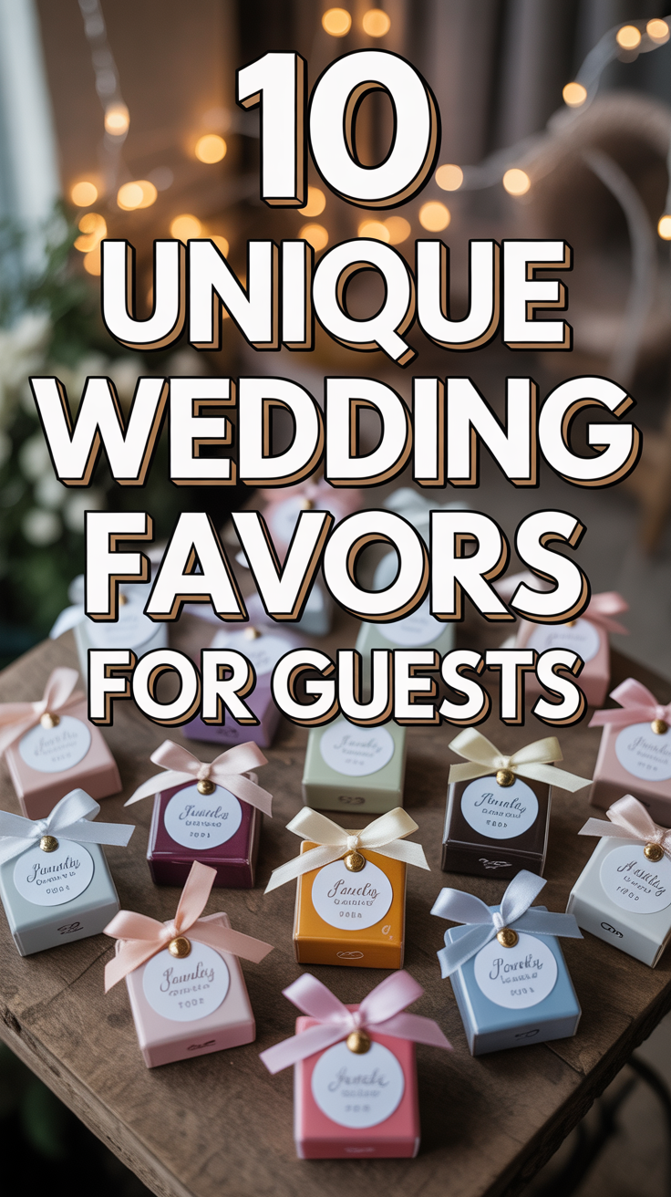 🎁 10 Unique Wedding Favors For Guests