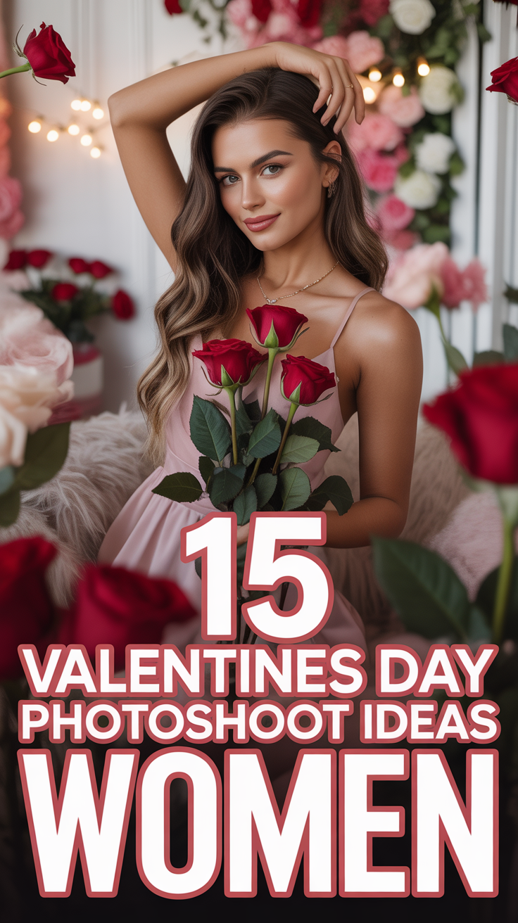 💖 15 Valentines Day Photoshoot Ideas Women