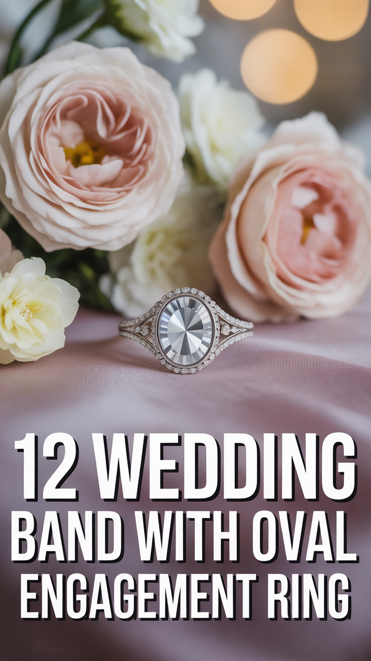 💍 12 Wedding Band With Oval Engagement Ring