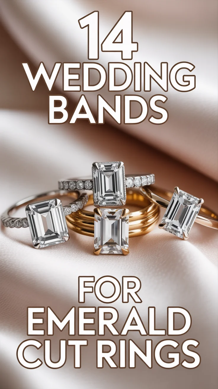 💍 14 Wedding Bands For Emerald Cut Rings