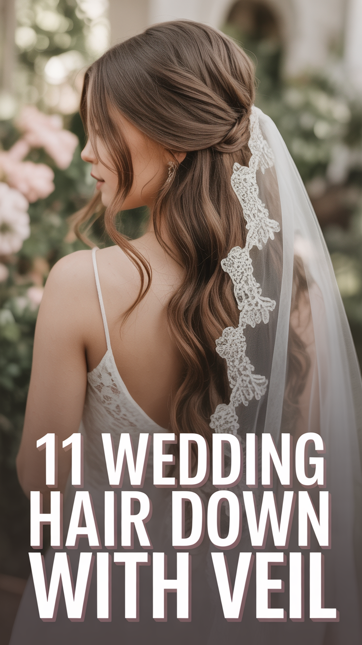 👰‍♀️ 11 Wedding Hair Down With Veil
