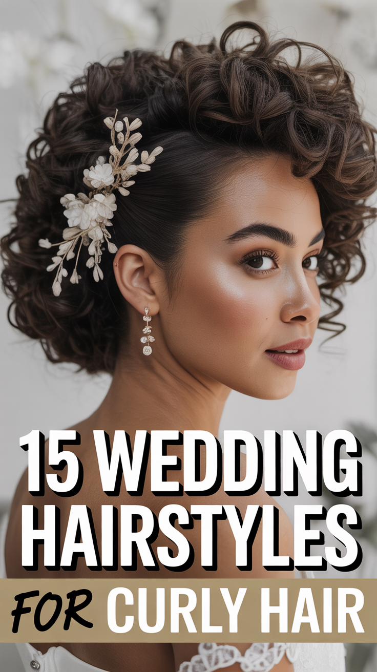 💍 15 Wedding Hairstyles For Curly Hair
