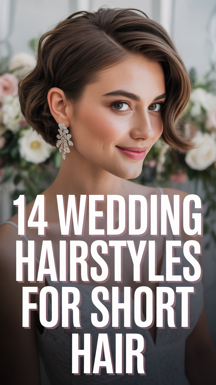 👰 14 Wedding Hairstyles For Short Hair