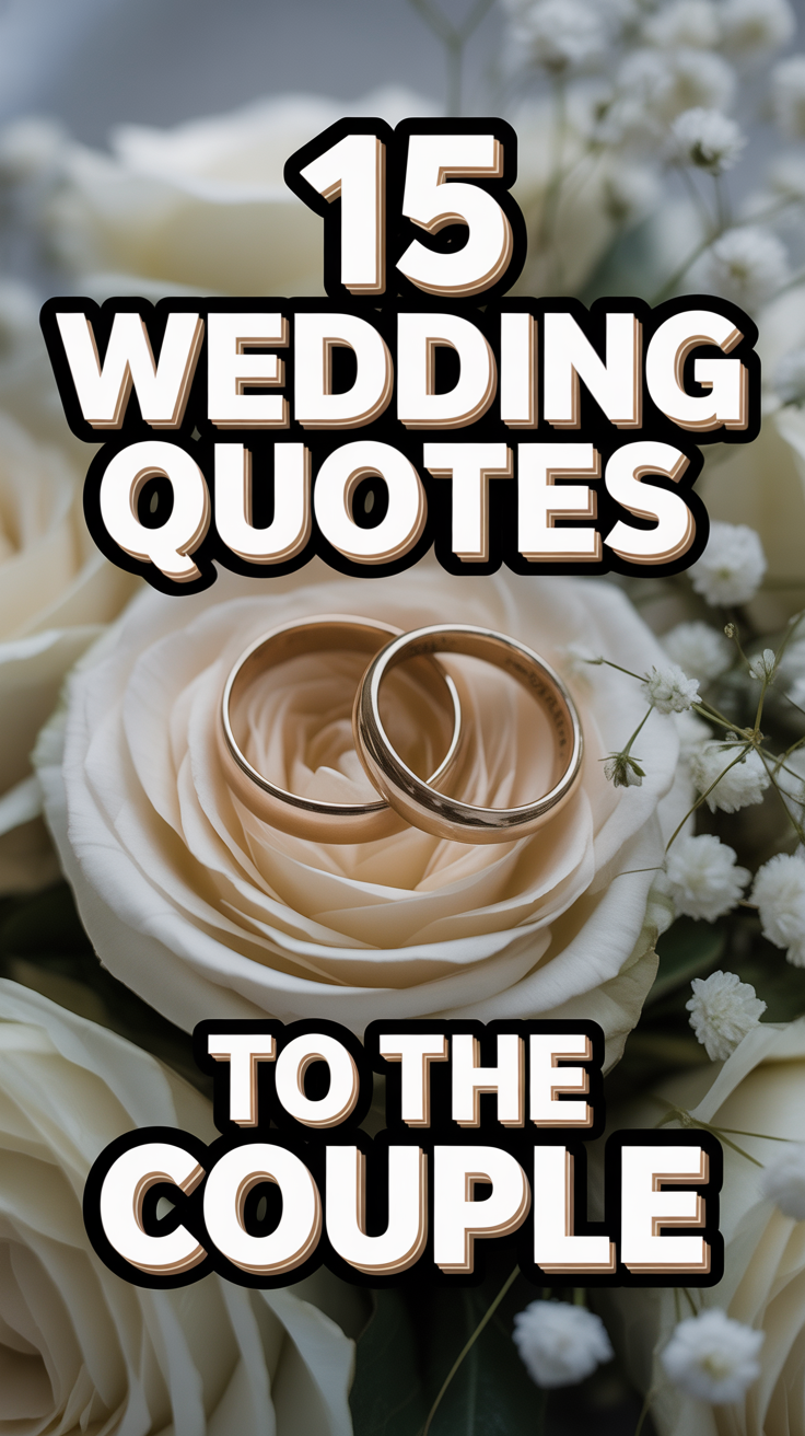 💍 15 Wedding Quotes To The Couple