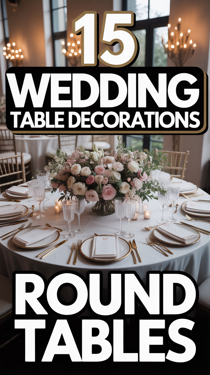 🌸 15 Wedding Table Decorations Round Tables