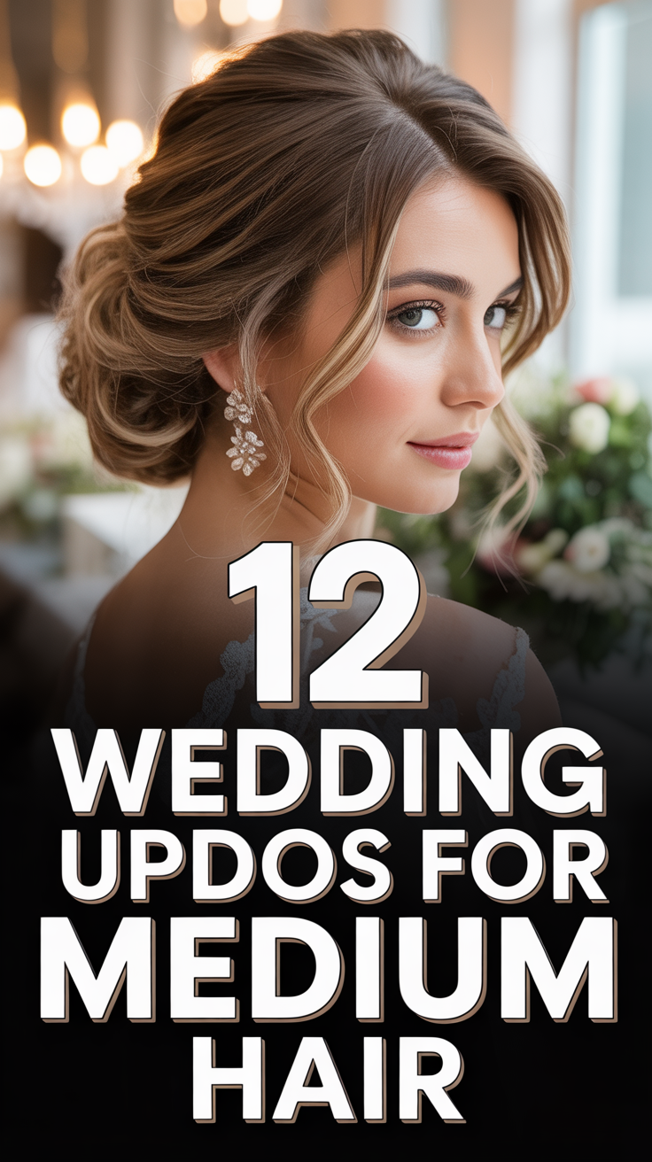 👰 12 Wedding Updos For Medium Hair