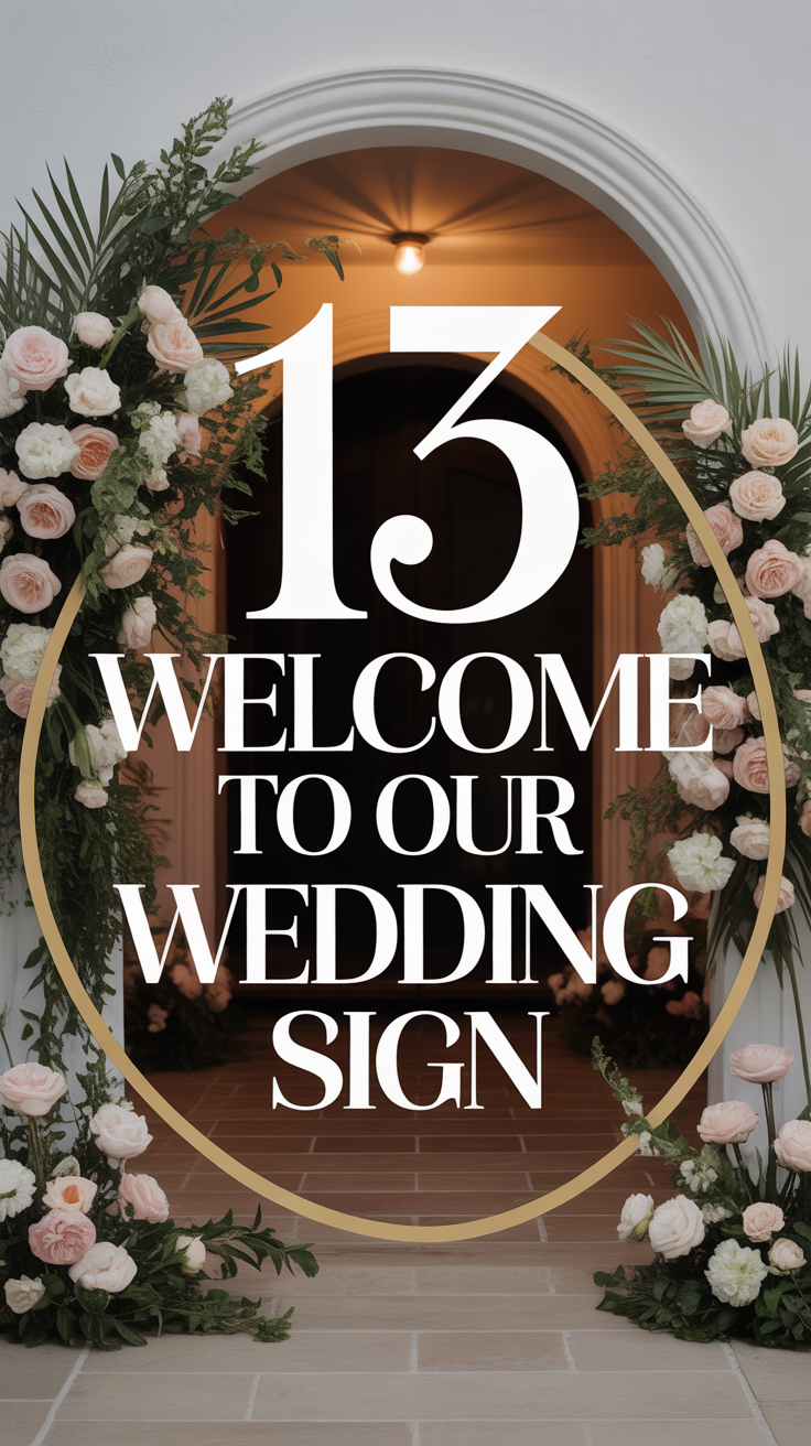 🥂 13 Welcome To Our Wedding Sign