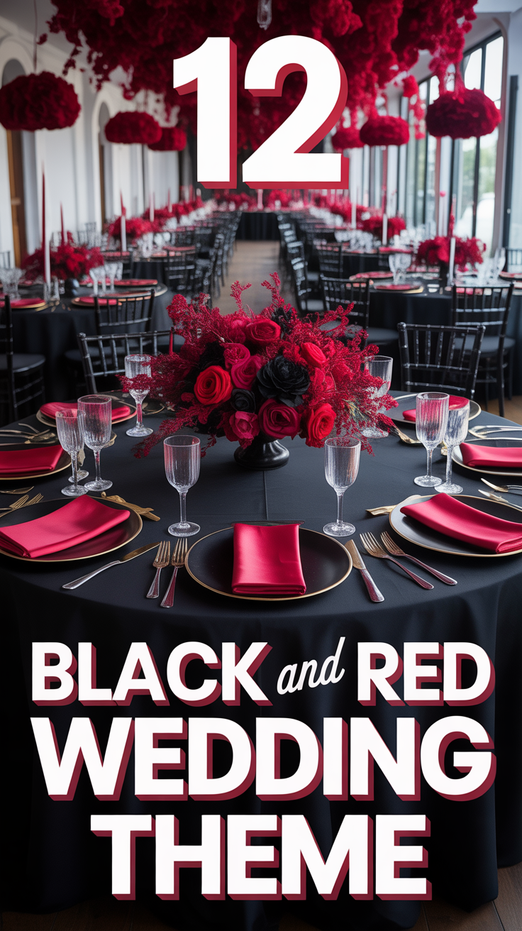 ❤️ 12 Black And Red Wedding Theme