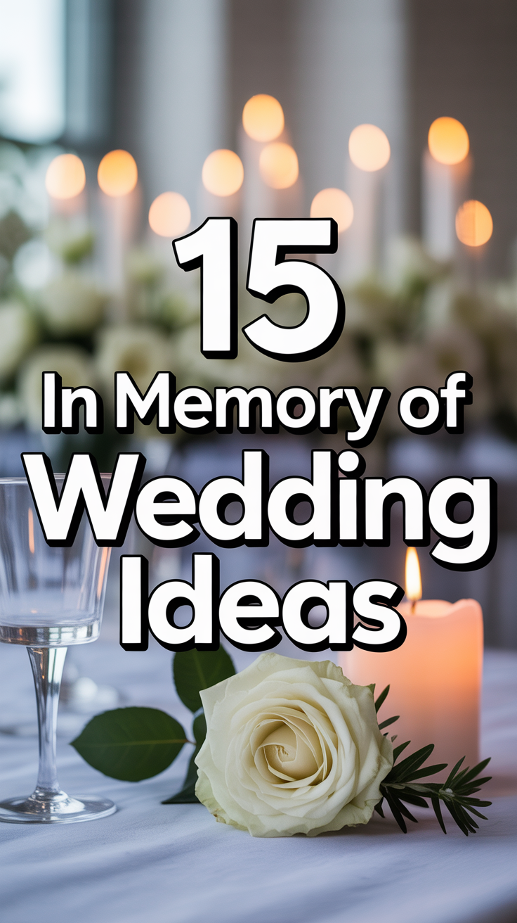 🕊️ 15 In Memory Of Wedding Ideas
