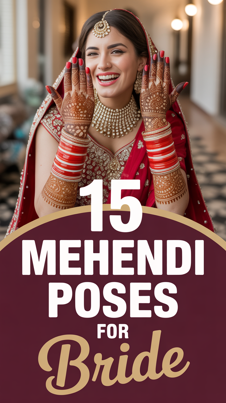 ✨ 15 Mehendi Poses For Bride