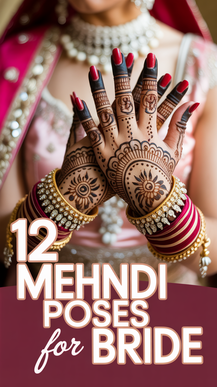 ✨ 12 Mehndi Poses For Bride
