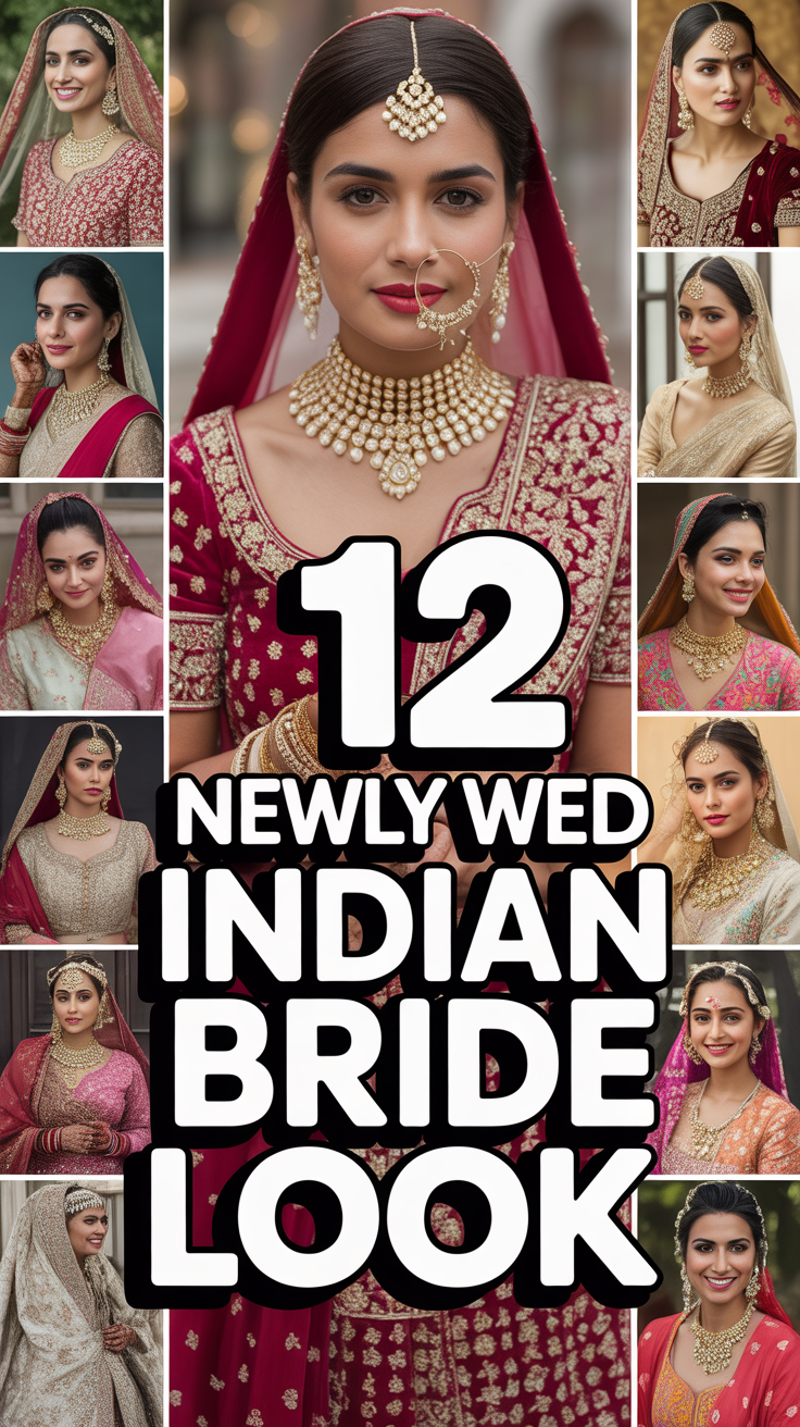 👰‍♀️ 12 Newly Wed Indian Bride Look