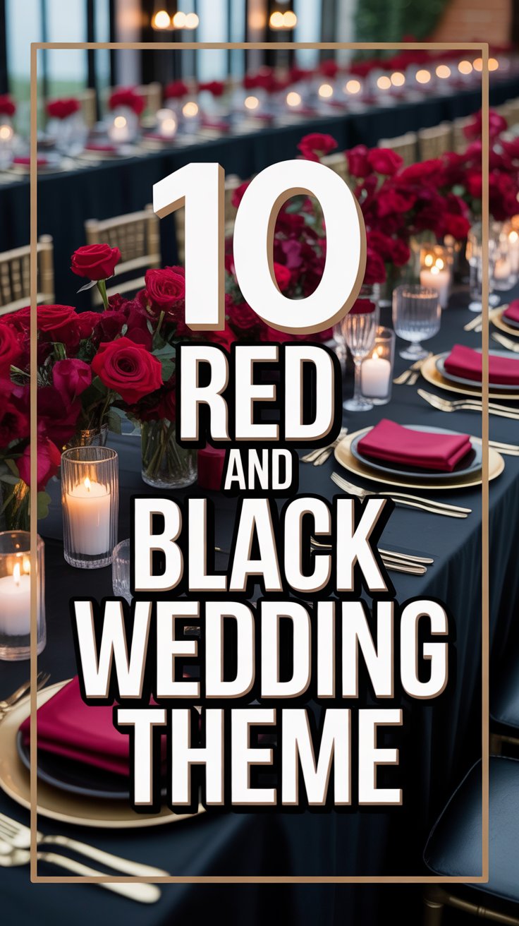 ❤️ 10 Red And Black Wedding Theme