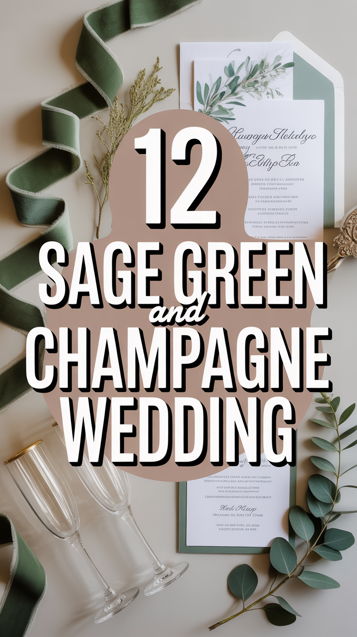 🥂 12 Sage Green And Champagne Wedding