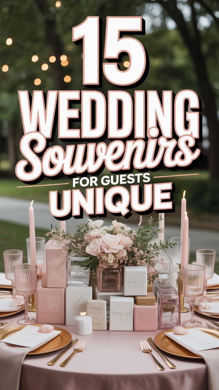 🎁 15 Wedding Souvenirs For Guests Unique