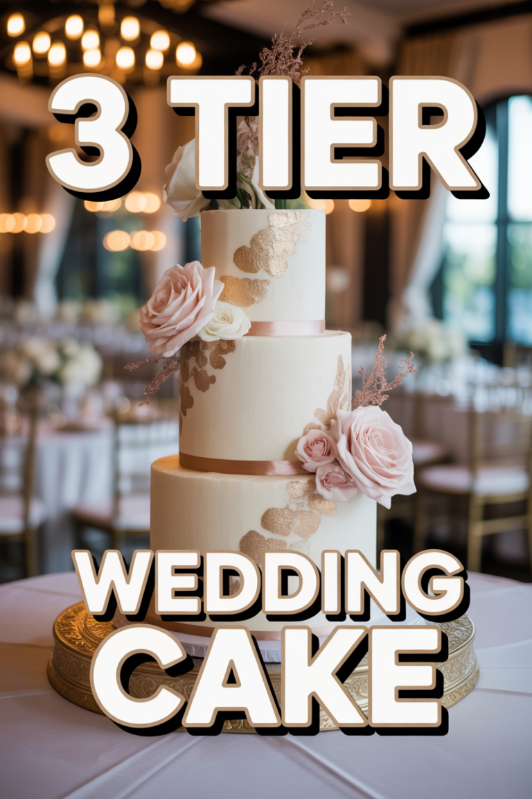🎂 3 Tier Wedding Cake