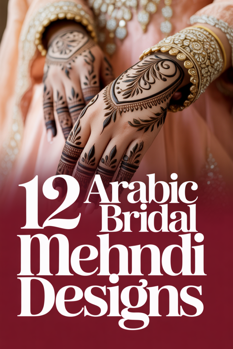 🌸 12 Arabic Bridal Mehndi Designs