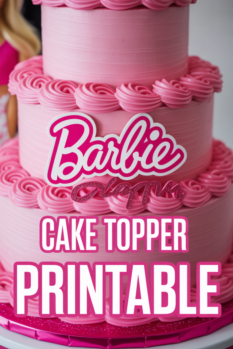 Barbie Cake Topper Printable