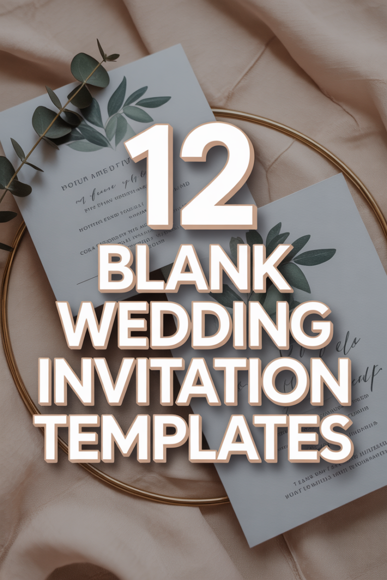✉️ 12 Blank Wedding Invitation Templates