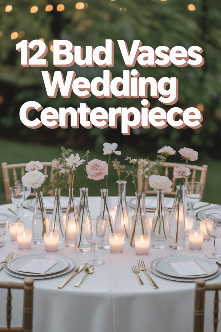 🌸 12 Bud Vases Wedding Centerpiece