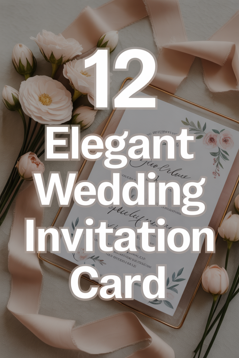💌 12 Elegant Wedding Invitation Card