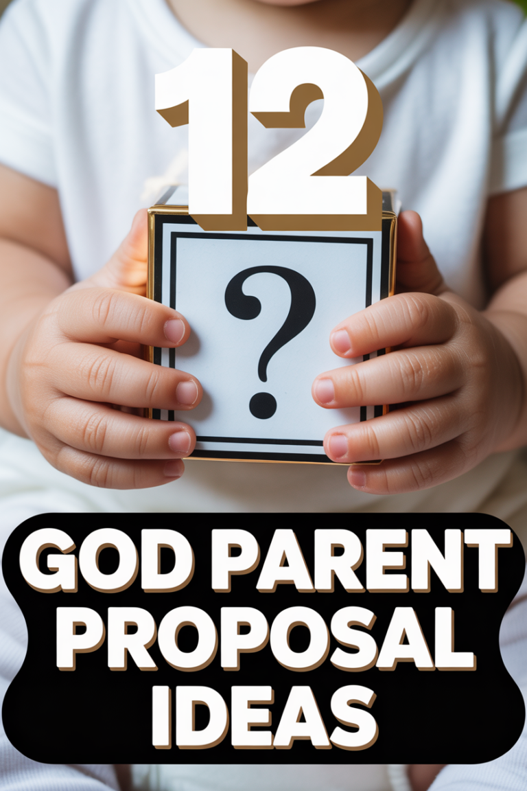 🙏 12 God Parent Proposal Ideas