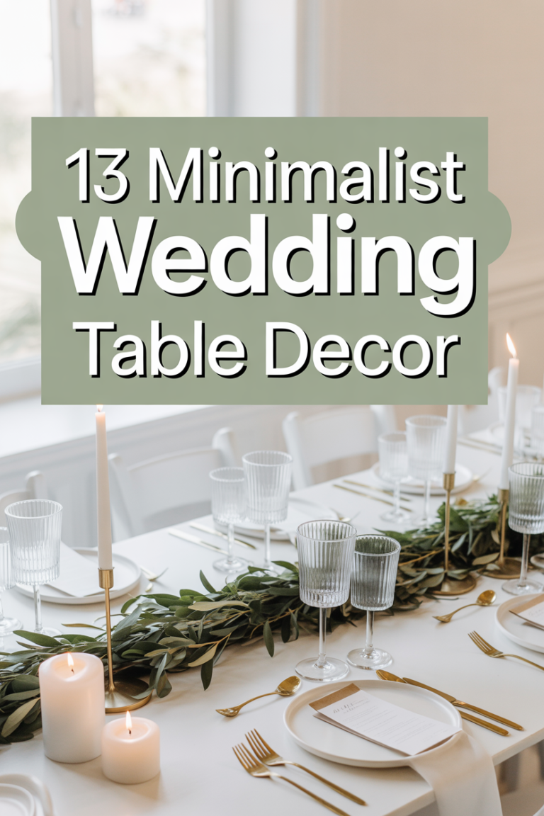 🌿 13 Minimalist Wedding Table Decor