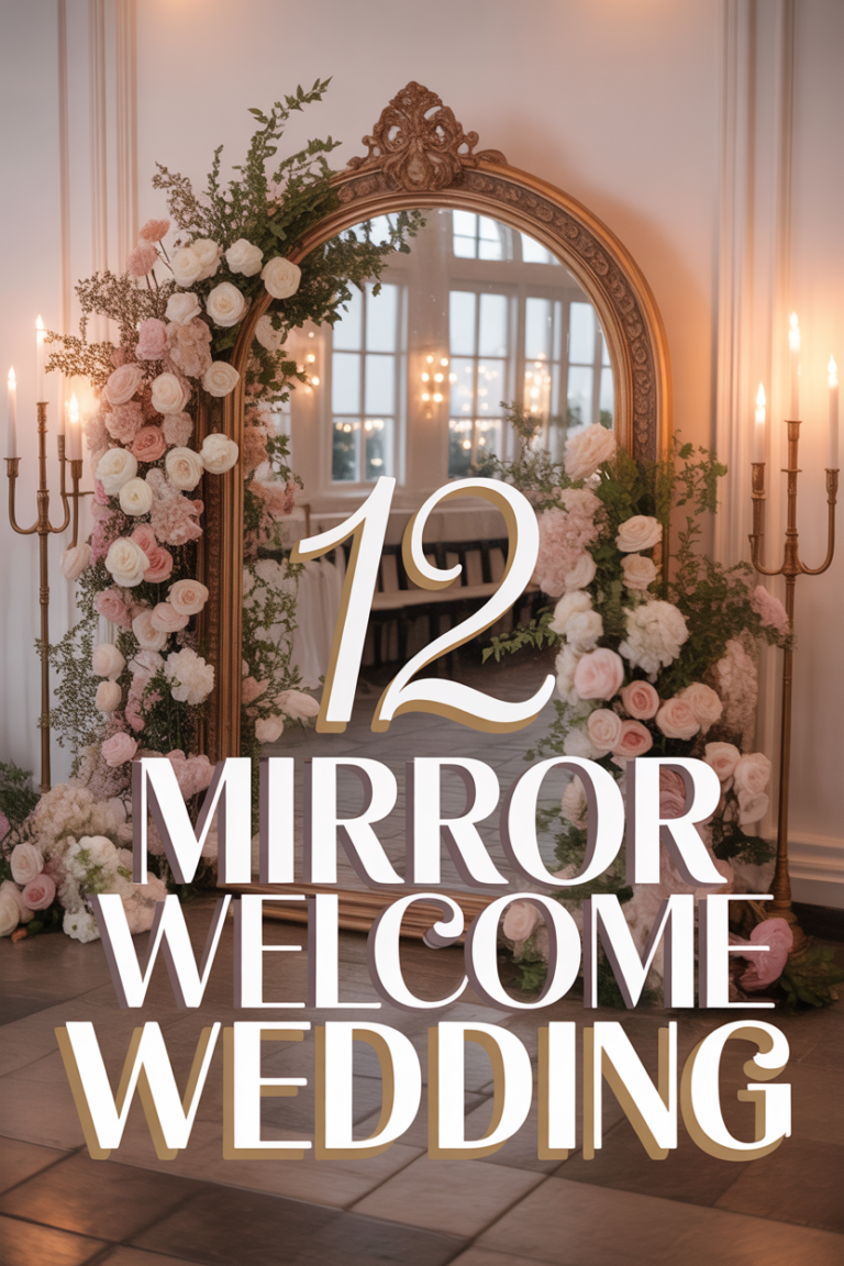 ✨ 12 Mirror Welcome Sign Wedding