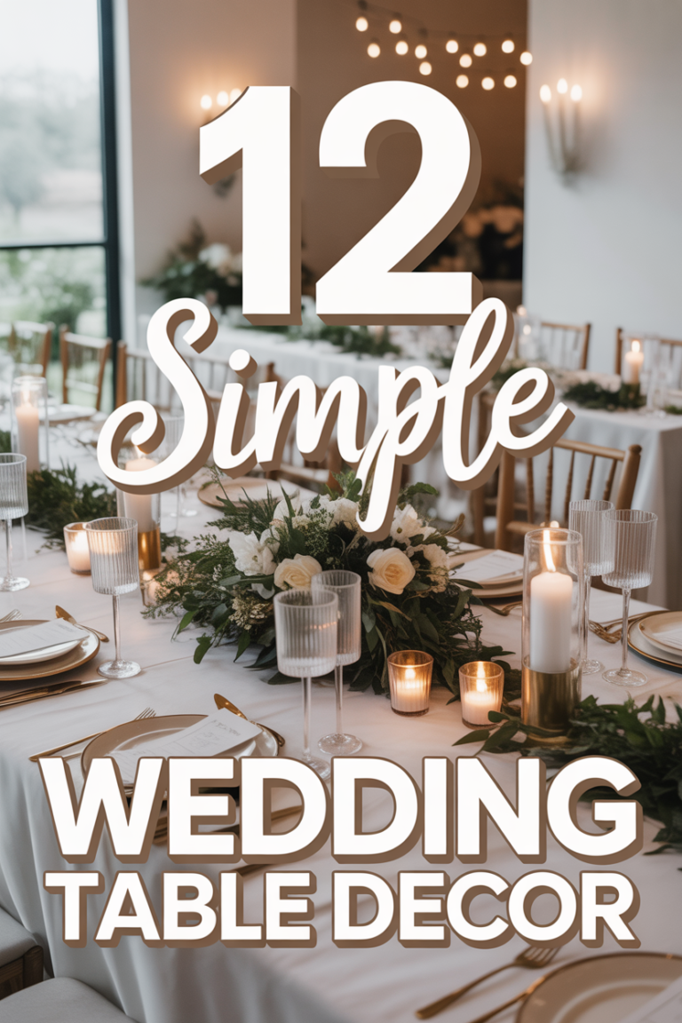 ✨ 12 Simple Wedding Table Decor