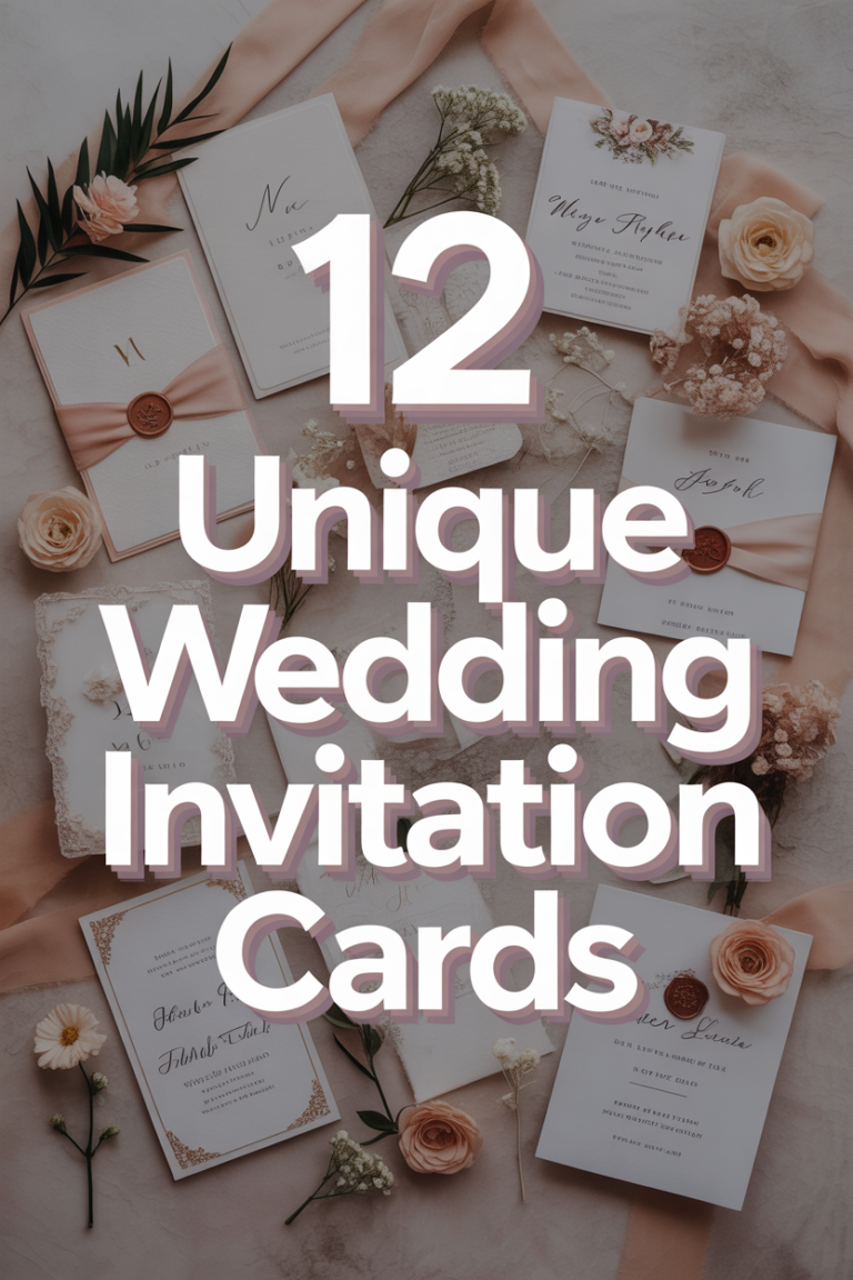 💌 12 Unique Wedding Invitation Cards