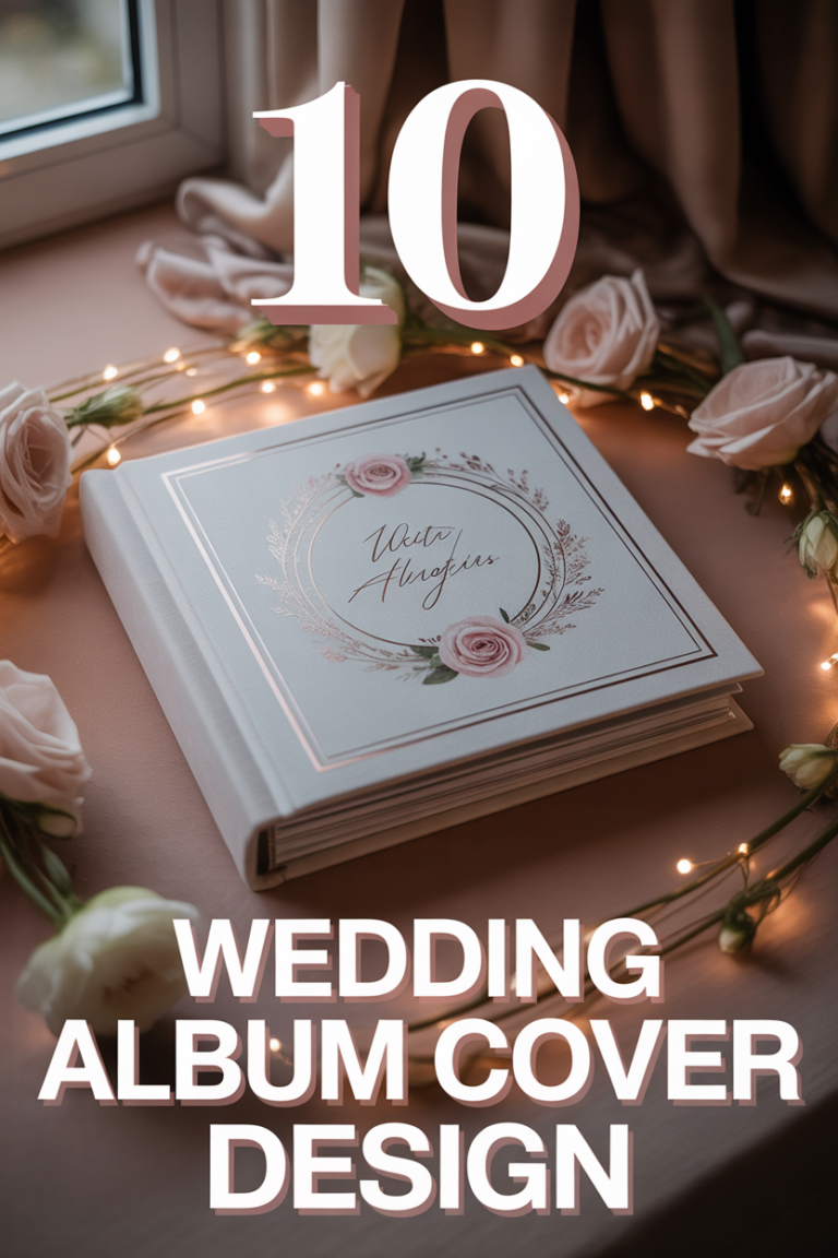💍 10 Wedding Album Cover Design