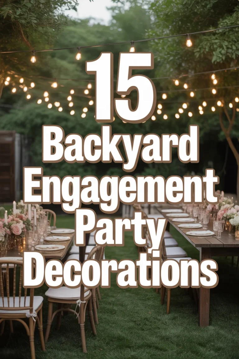 💍 15 Backyard Engagement Party Decorations